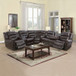 3-Piece Couch Leather Reclining Sectional GS4060W by G Furniture