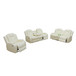 3-Piece Reclining Living Room Set in Breathing Leather