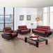 3-Piece Red Living Room Set in Faux Leather F4702 by G Furniture