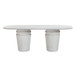 Margot - Faux Plaster Indoor / Outdoor Concrete Dining Table - Light Gray