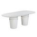 Margot - Faux Plaster Indoor / Outdoor Concrete Dining Table - Light Grey