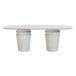 Margot - Faux Plaster Indoor / Outdoor Concrete Dining Table - Light Grey