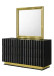 Lila Bedroom Set  in Black with Gold Accent