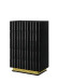 Lila Bedroom Set  in Black with Gold Accent