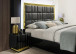 Lila Bedroom Set  in Black with Gold Accent