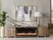 Natural Parota - Electric Fireplace - Brown Cappuccino