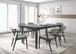 Stevie - 7 Piece Rectangular Dining Set - Gray And Black