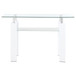 Dyer - Rectangular Glass Top Entryway Sofa Console Table - White