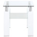 Dyer - Square Glass Top End Table With Shelf - White