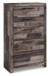 Derekson - Five Drawer Chest - Multi Gray