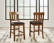 Ralene - Upholstered Barstool (Set of 2) - Medium Brown