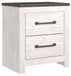 Gerridan - Two Drawer Night Stand - White / Gray
