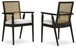Galliden - Dining Upholstered Arm Chair (Set of 2) - Black