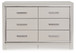 Zyniden - Silver - Six Drawer Dresser