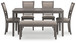 Wrenning - Gray - Dining Room Table Set (Set of 6)