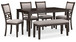 Langwest - Brown - Dining Room Table Set (Set of 6)