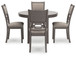 Wrenning - Gray - Dining Room Table Set (Set of 5)