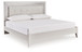 Zyniden - Silver - King Upholstered Panel Bed