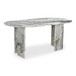 Celia - Oval Dining Table - Green / Onyx Marble