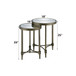 Aditya - Nesting Table - Mirrored & Antique Brass