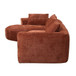 Aceso - Sectional Sofa With 4 Pillows - Rust Brown Chenille