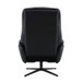 Labonita - Motion Accent Chair With Swivel & Ottoman - Black Top Grain Leather & Black