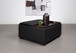 Paris - Multifunctional Upholstered Storage Ottoman With Utility Tray - Black