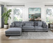 Traverse Gray Sectional In Fabric 8555GY by Homelegance