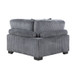 Traverse Gray Sectional In Fabric