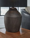 Naareman - Metallic Black - Terracotta Table Lamp