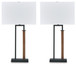 Voslen - Metal Table Lamp (Set of 2) - Black / Brown