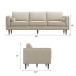 Fordham Gray Velvet Sofa