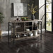 Edina - Counter Height Table - Antique Oak & Sandy Gray