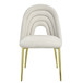 Fadri - Side Chair Set of 2) - Teddy Sherpa & Mirrored Gold