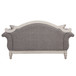 Florian - Loveseat With 3 Pillows - Gray Fabric & Antique White