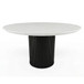 Jaramillo - Round Dining Table With Engineered Marble Top - Engineered Marble Top & Black