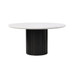 Jaramillo - Round Dining Table With Engineered Marble Top - Engineered Marble Top & Black