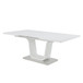 Kamaile - Dining Table With Leaf - White High Gloss