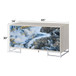 Liam - Console Cabinet - Blue Marble Print & Chrome