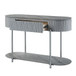 Yukino - Sofa Table - Gray High Gloss & Chrome