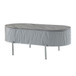 Yukino - Coffee Table - Gray High Gloss & Chrome