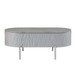 Yukino - Coffee Table - Gray High Gloss & Chrome