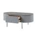 Yukino - Coffee Table - Gray High Gloss & Chrome