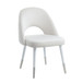 Zemirah - Side Chair (Set of 2) - White Velvet & White Gloss