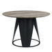 Zudora - Round Dining Table - Antique Oak & Black