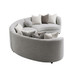 Ivria - Sectional Sofa With 9 Pillows - Gray Boucle