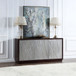 Geranio - Console Cabinet - Metallic Silver & Walnut