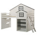 Ratana - Loft Bed - Gray & White