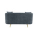 Nakendra - Loveseat With 2 Pillows - Cobalt Blue Chenille
