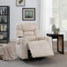 Nairi - Power Recliner With Lift & Heating & Massage - Ivory Leather Aire